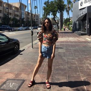 Zara Puff Sleeve Crop Top